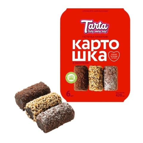 Kartofelki Ciasteczka kruszonkowe z posypką Tarta 420g