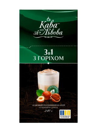 Kawa ze Lwowa Kawa 3 w 1 240g o smaku orzechowym