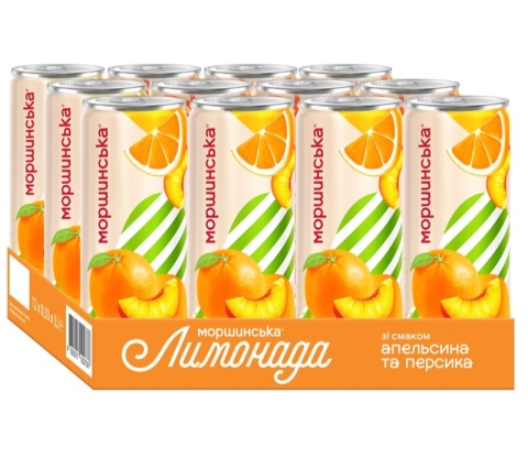 Lemoniada Morszynska o smaku pomarańcza brzoskwinia 0,33L bezalkoholowy