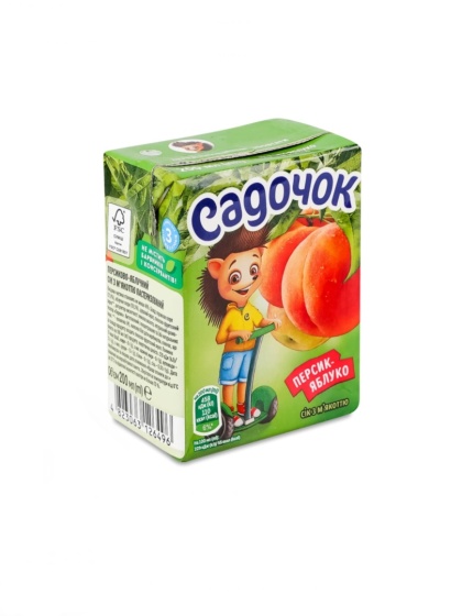 Nektar jabłkowo-broskwiniowy Sadochok z miąższem 0,2L pasteryzowany
