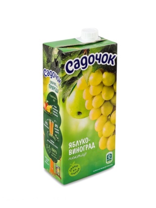 Nektar jabłkowo-winogronowy Sadochok klarowany 0,95L pasteryzowany