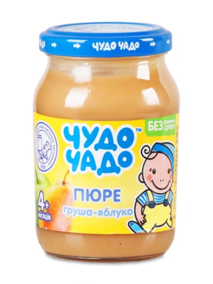 Puree gruszkowo-jabłkowe Chudo-Chado bez dodatku cukru homogenizowane sterylizowane 170g słoik