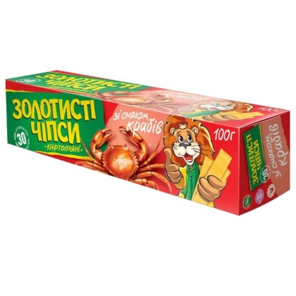 Chipsy Jaivir "Złociste" o smaku kraba100g (formowane)