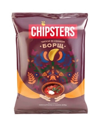 Chipsy o smaku barszczu ukraińskiego CHIPSTER`S 100 g ziemniaczane