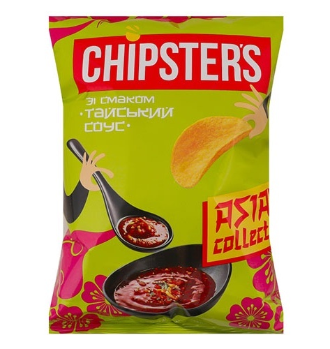 Chipsy o smaku sosu tajskiego CHIPSTER`S 100 g ziemniaczane