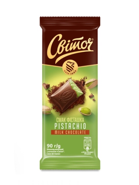 Czekolada mleczna o smaku pistacjowym Switoch 90g
