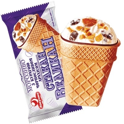 Lody Lasunka 'Stakan Vielikan' morelowo sliwkowo orzechowe 150ml/90g