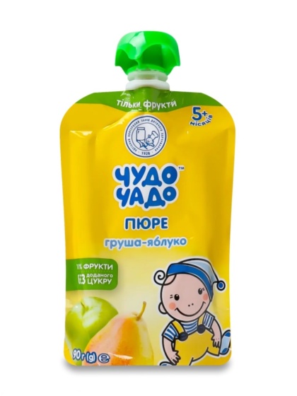 Puree gruszkowo-jabłkowe bez dodatku cukru Chudo-Chado homogenizowane sterylizowane 90g