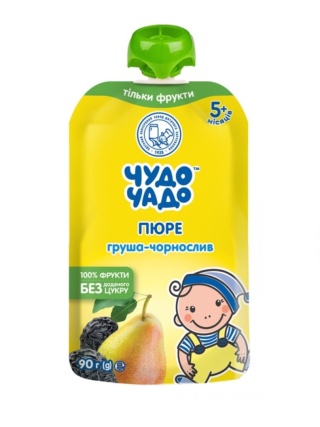 Puree gruszkowo-śliwkowe bez dodatku cukru Chudo-Chado homogenizowane sterylizowane 90g