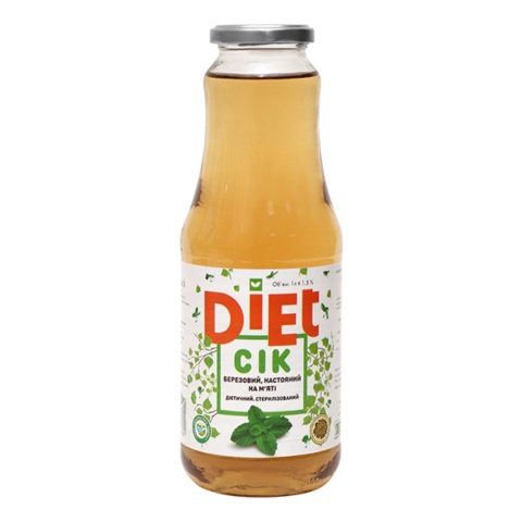 Sok brzozowy z mięta DIET 1L but.szklana