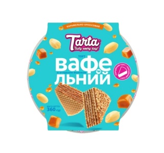 Tort Waflowy ze skondensowanym mlekiem Tarta karmelowo-orzechowy 360g